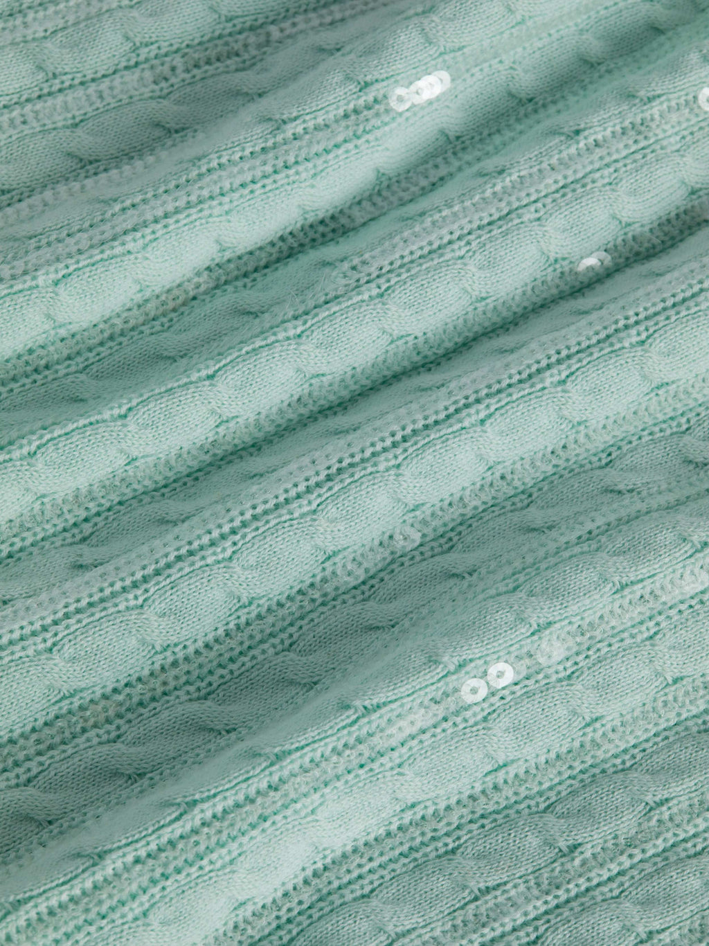 Trinity Sequin Cabled Pullover